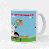 Jungle-Jalebi Hug Kids Coffee Mug, Blue-325 ML